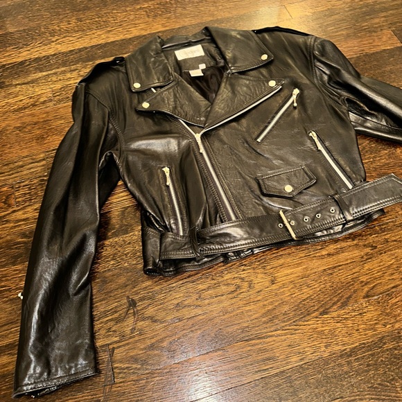 Vintage Leather Biker Jacket women’s Medium - Picture 2 of 7